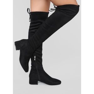 Fashion Nova Black Over The Knee Boots
